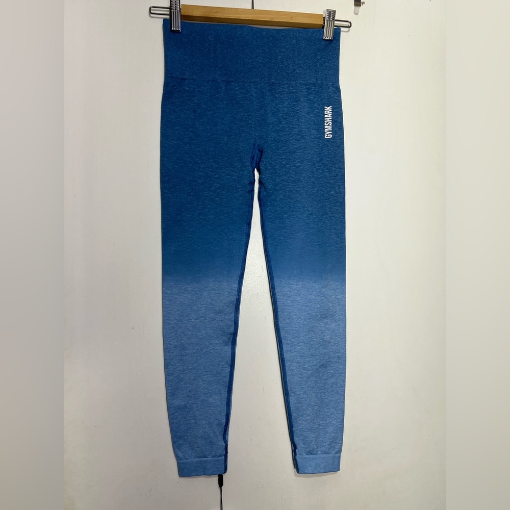 NWT Gymshark Adapt Ombre Seamless Set - Powder Blue Marl/Luna Blue - Size S - Picture 11 of 16